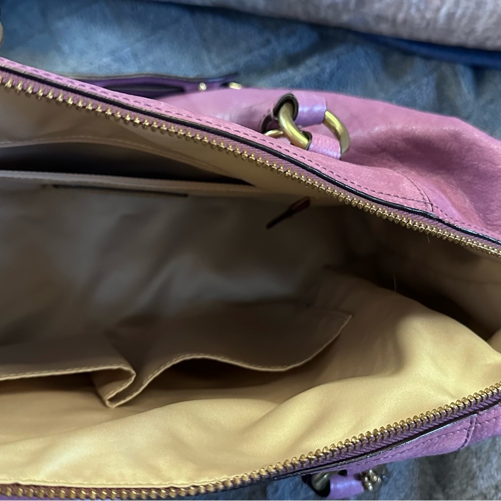 Coach purple satchel - gently used - Picture 8 of 8
